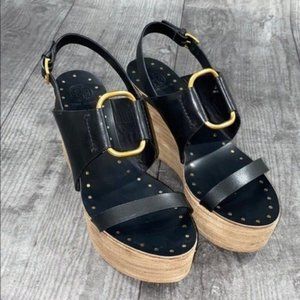 Tory Burch Ravello Platform Wedge Sandals Size 9M